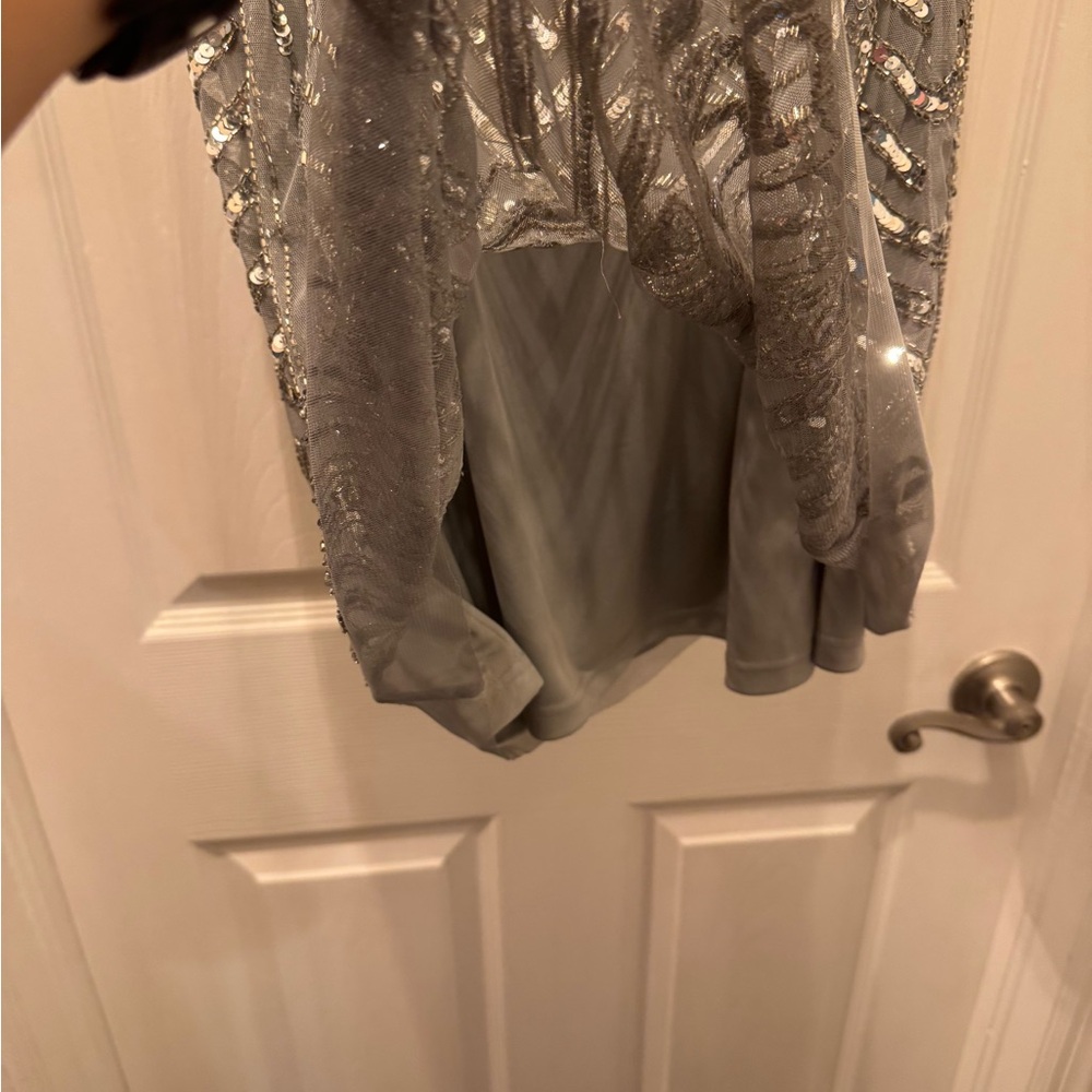 Gianni Bini Silver Sequin Dress - Picture 2 of 7